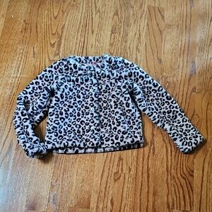 Leopard Print Faux Fur Jacket